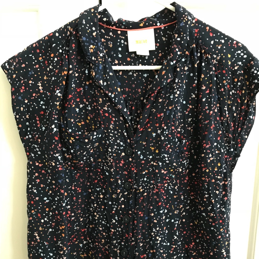 Maeve Multicolor Speckled Blouse